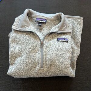 Gray Patagonia Better Sweater Quarter-Zip Fleece Pullover